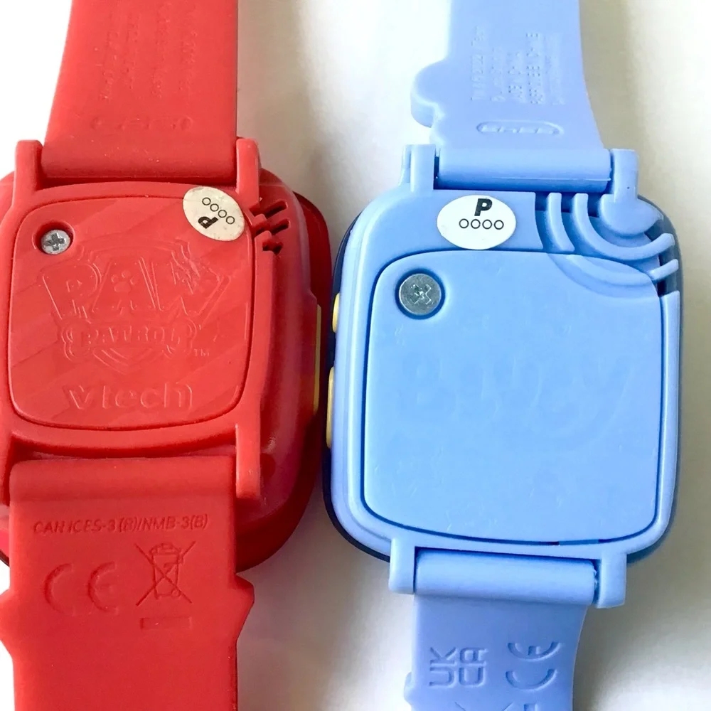 2 Vtech Kids Watches Talking Interactive Learning Paw Patrol & Bluey WORKING